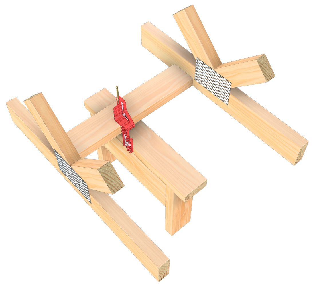 Iws Nog On Flat Perpendicular To Truss Top Down Install Into Lintel View 3