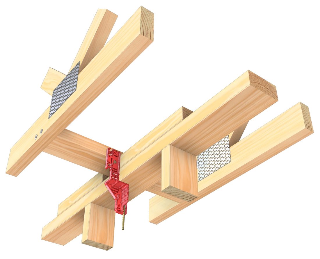 Iws Nog On Flat Perpendicular To Truss Underside Install Wall With Shear Blocks View 1